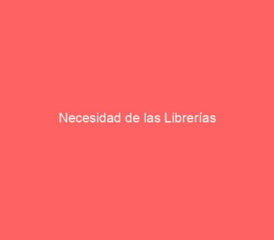 necesidad de las librerias 1430